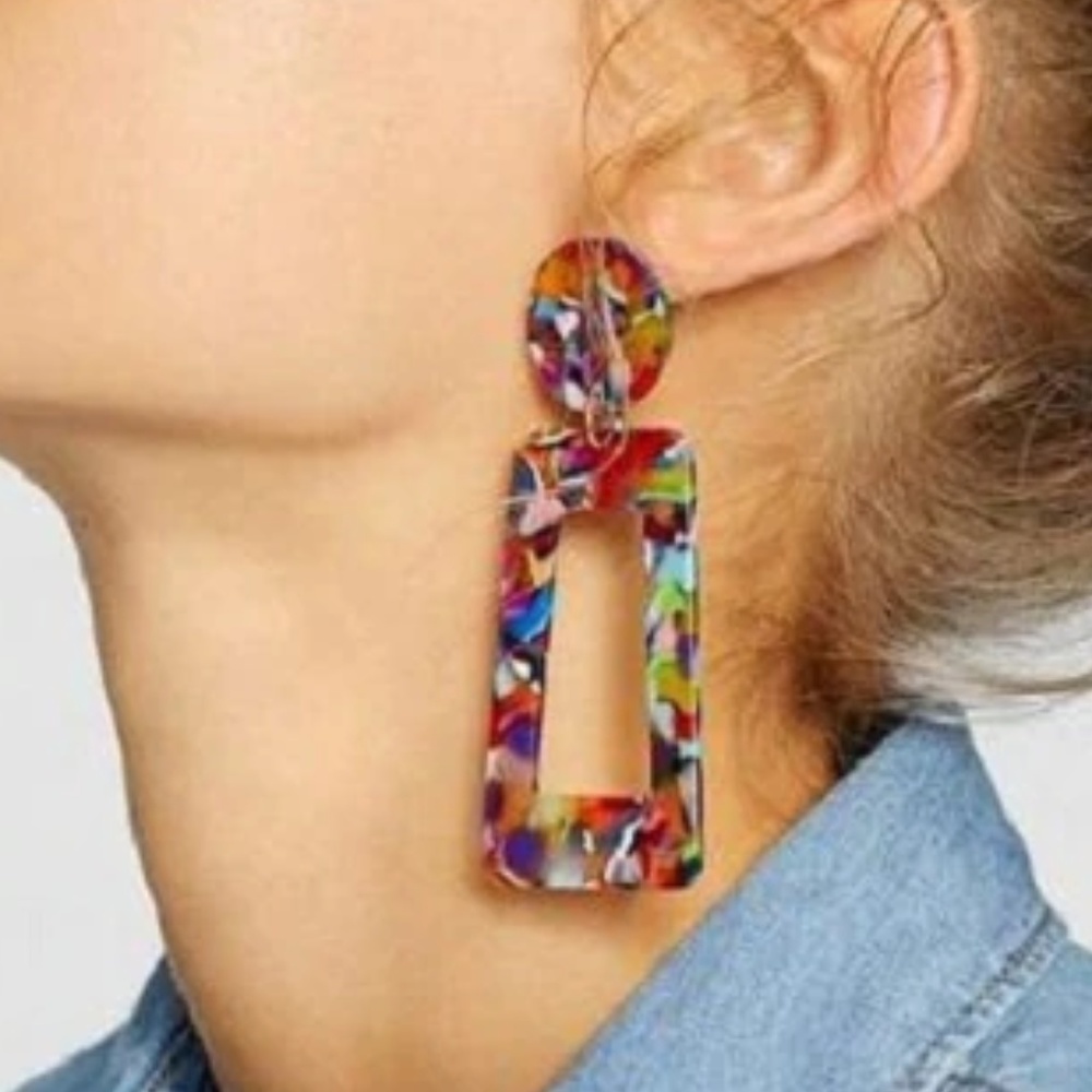 Colorful Geo Earrings